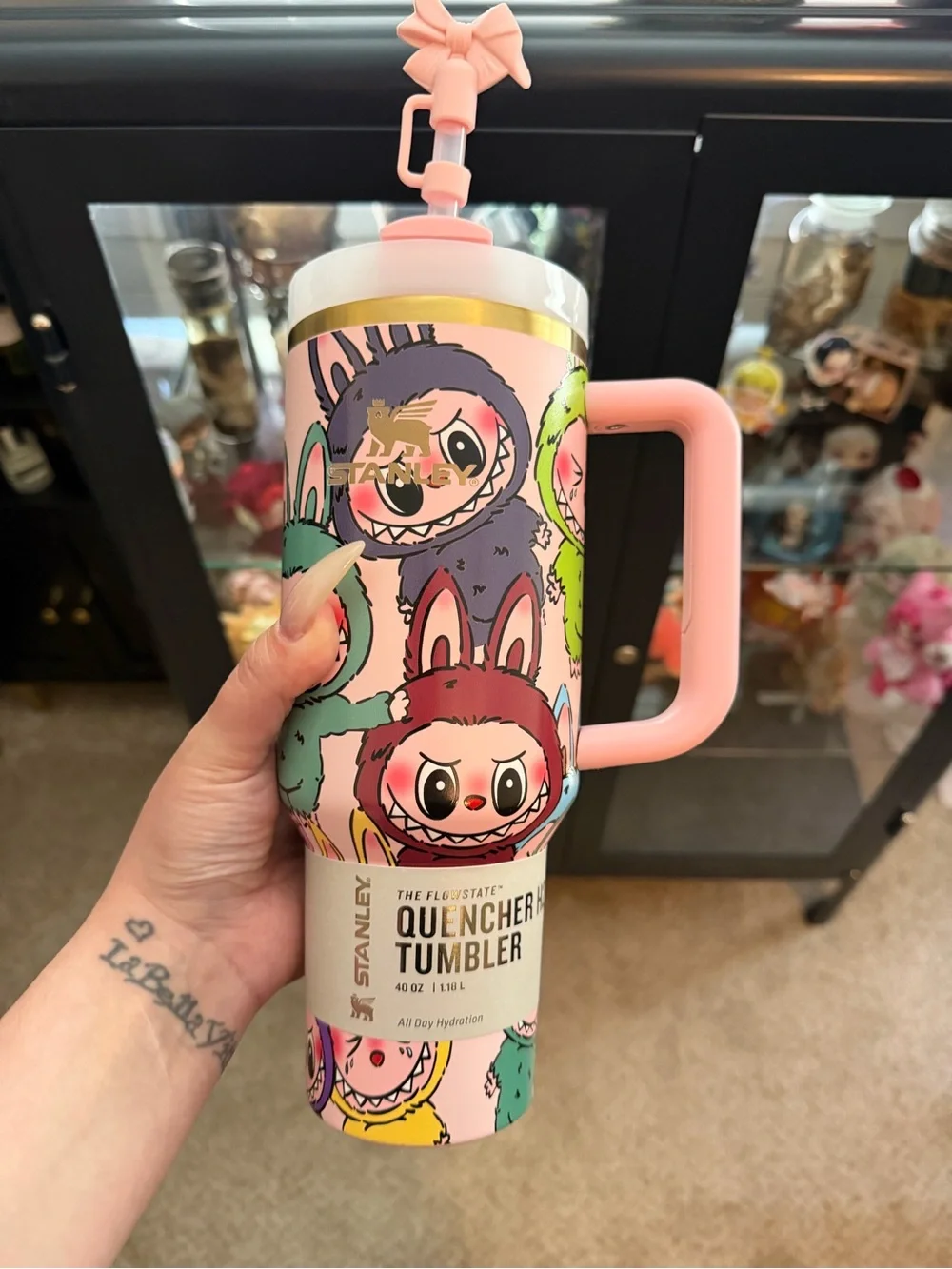 Stanley Pink Quencher tumbler Labubu !!!!!! new with bag ! - Picture 2 of 4